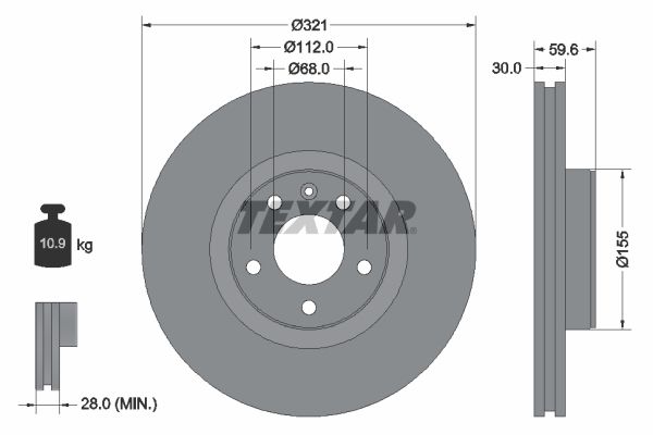 TEXTAR 92132300 Brake Disc
