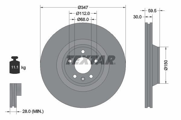 TEXTAR 92132400 Brake Disc