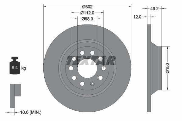 TEXTAR 92132503 Brake Disc