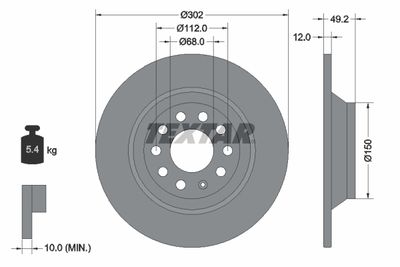 Brake Disc TEXTAR 92132503
