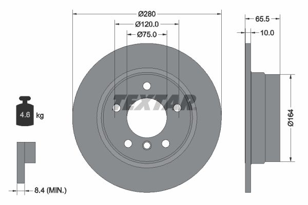 TEXTAR 92132903 Brake Disc