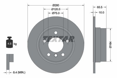 Brake Disc TEXTAR 92132903