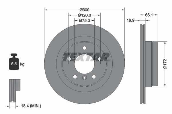 TEXTAR 92133003 Brake Disc