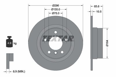 Brake Disc TEXTAR 92133103