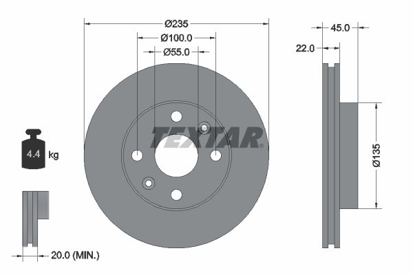 TEXTAR 92134200 Brake Disc