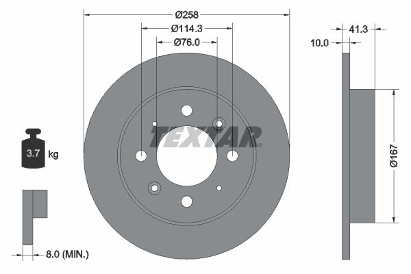 TEXTAR 92134300 Brake Disc