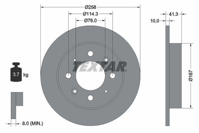 Brake Disc TEXTAR 92134300