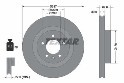 Brake Disc TEXTAR 92134603