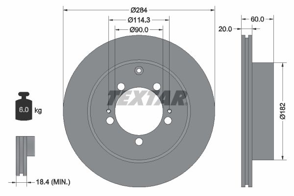 TEXTAR 92134700 Brake Disc