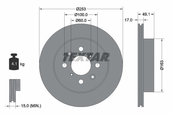 TEXTAR 92135303 Brake Disc