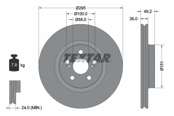 TEXTAR 92135603 Brake Disc
