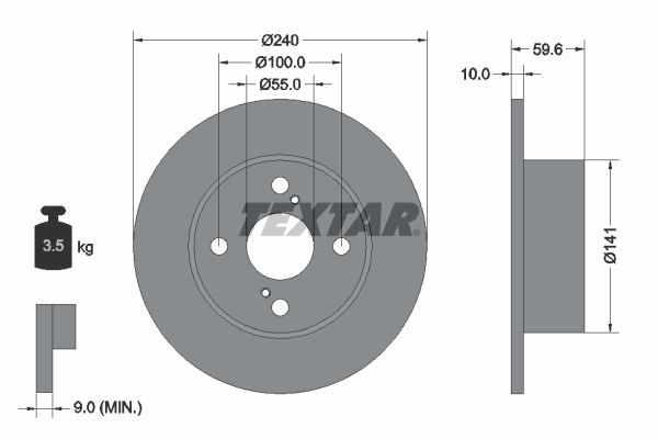TEXTAR 92136000 Brake Disc