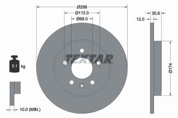 TEXTAR 92137003 Brake Disc