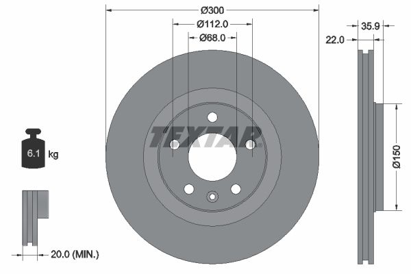 TEXTAR 92137103 Brake Disc