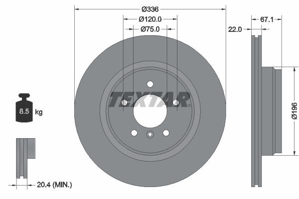 TEXTAR 92137905 Brake Disc