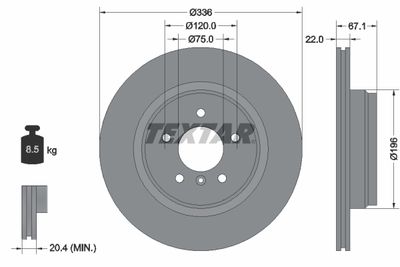 Brake Disc TEXTAR 92137905