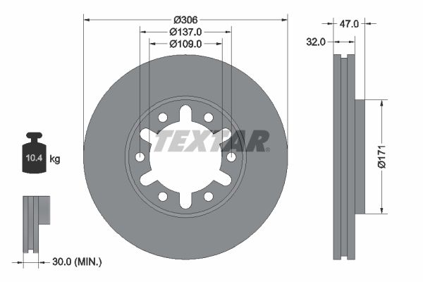 TEXTAR 92138300 Brake Disc