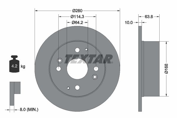 TEXTAR 92138600 Brake Disc