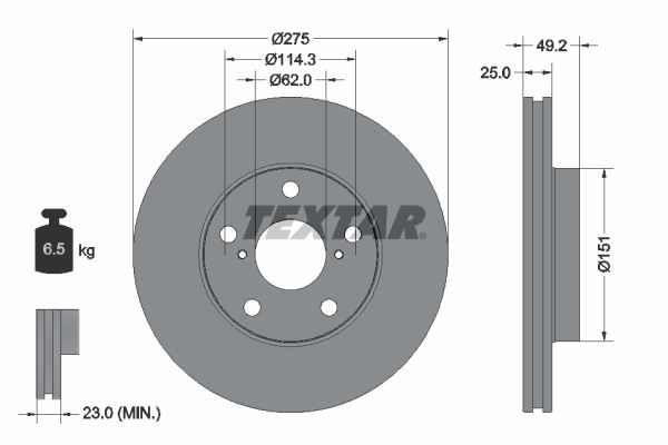 TEXTAR 92139703 Brake Disc