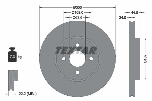 TEXTAR 92139903 Brake Disc