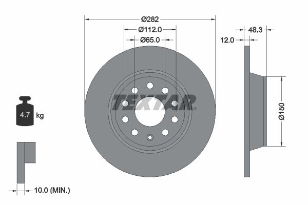 TEXTAR 92140803 Brake Disc