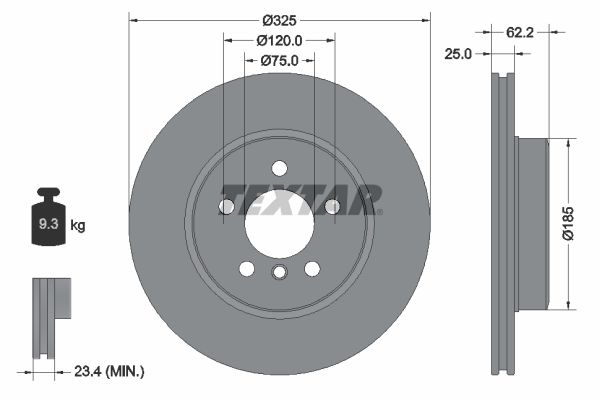 TEXTAR 92141505 Brake Disc