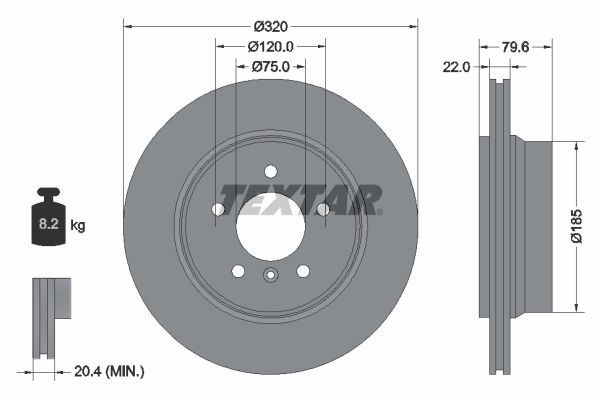TEXTAR 92141603 Brake Disc