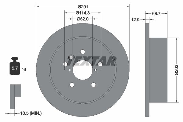 TEXTAR 92144203 Brake Disc