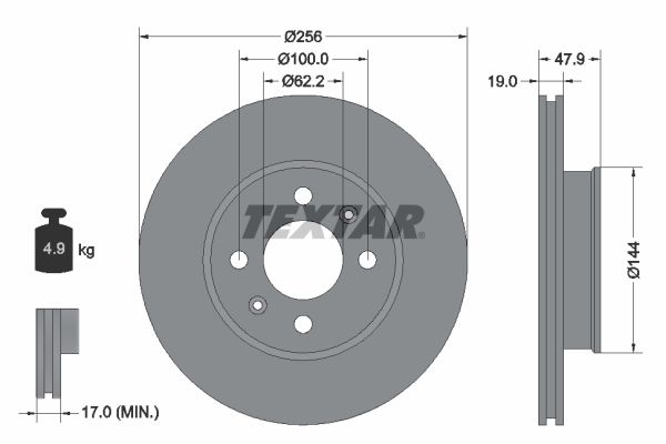 TEXTAR 92144700 Brake Disc