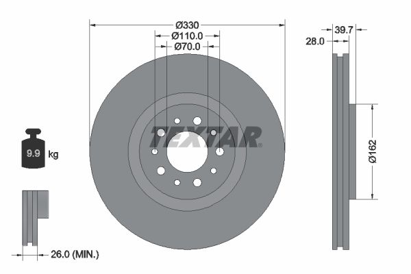 TEXTAR 92145103 Brake Disc