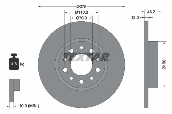 TEXTAR 92145203 Brake Disc
