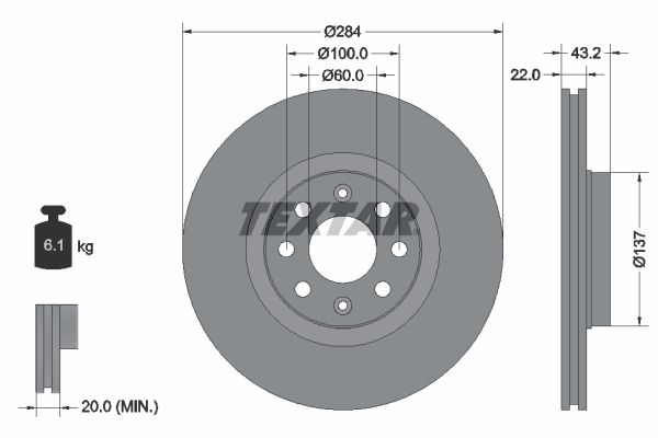 TEXTAR 92145803 Brake Disc