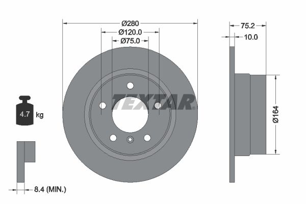 TEXTAR 92146003 Brake Disc