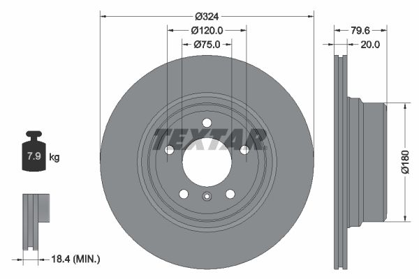 TEXTAR 92146303 Brake Disc