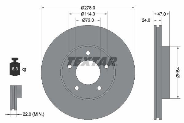 TEXTAR 92146503 Brake Disc