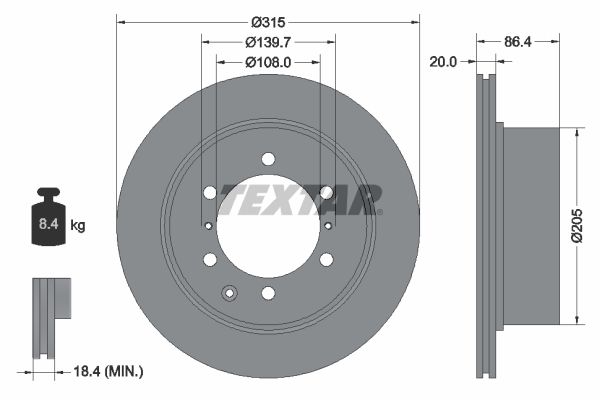TEXTAR 92146703 Brake Disc