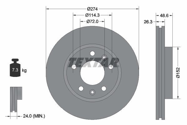 TEXTAR 92146900 Brake Disc