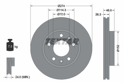 Brake Disc TEXTAR 92146900