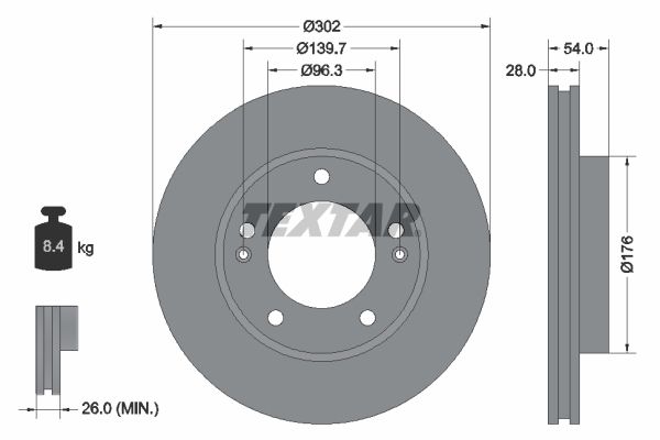 TEXTAR 92147303 Brake Disc