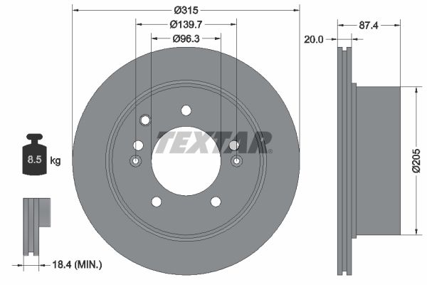 TEXTAR 92147400 Brake Disc