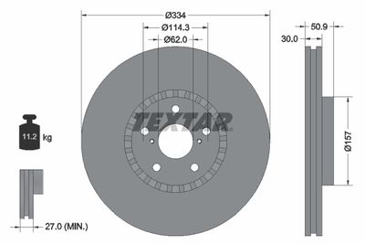 Brake Disc TEXTAR 92147903