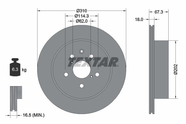 TEXTAR 92148003 Brake Disc