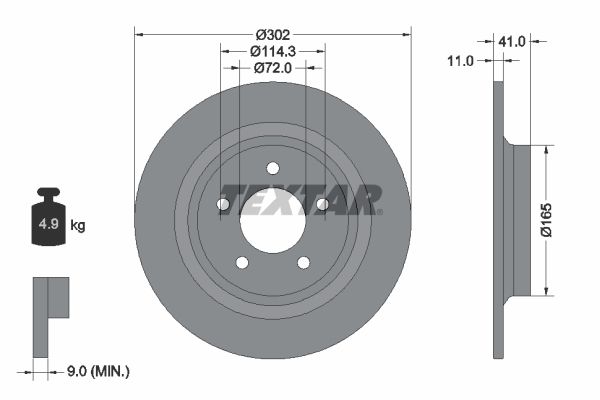TEXTAR 92148200 Brake Disc