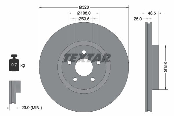TEXTAR 92149105 Brake Disc