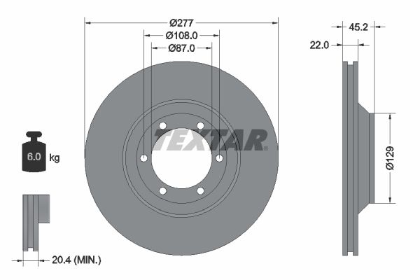 TEXTAR 92149400 Brake Disc