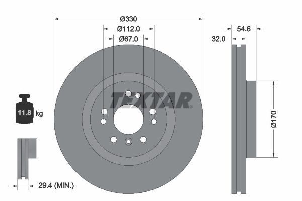 TEXTAR 92150605 Brake Disc