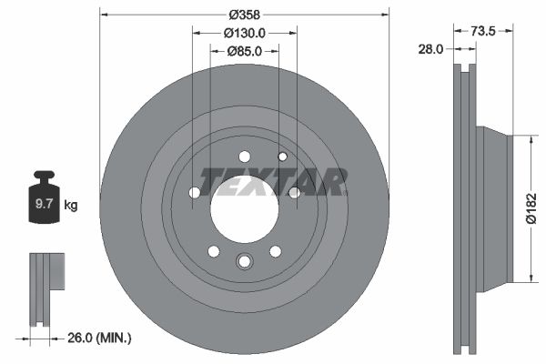 TEXTAR 92151403 Brake Disc
