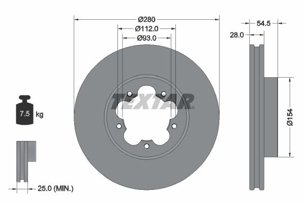 TEXTAR 92151803 Brake Disc