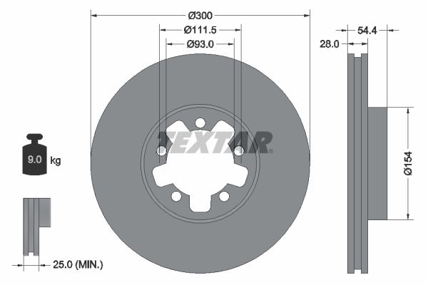 TEXTAR 92151903 Brake Disc