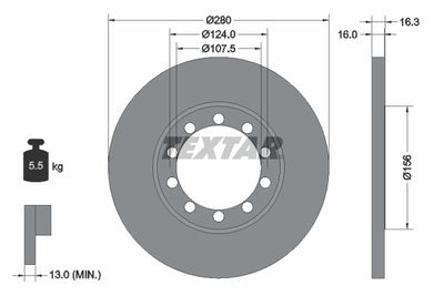 Brake Disc TEXTAR 92152000